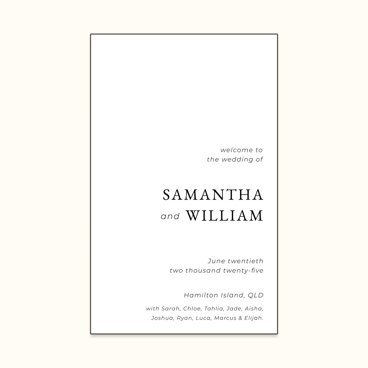 Welcome Sign - Samantha