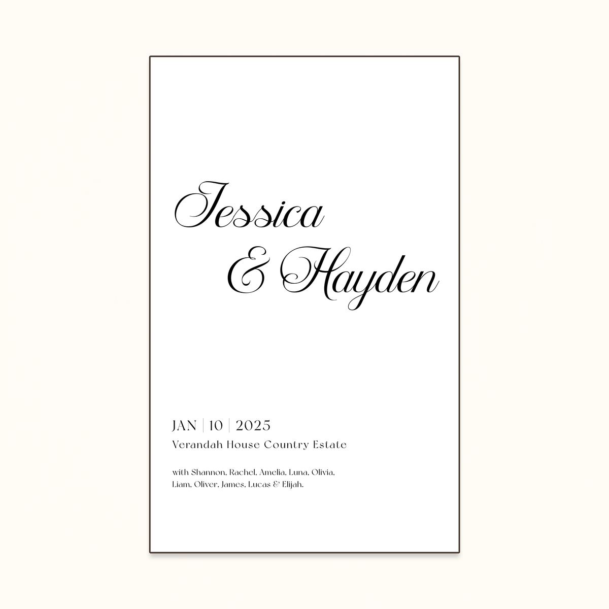 Welcome Sign - Jessica