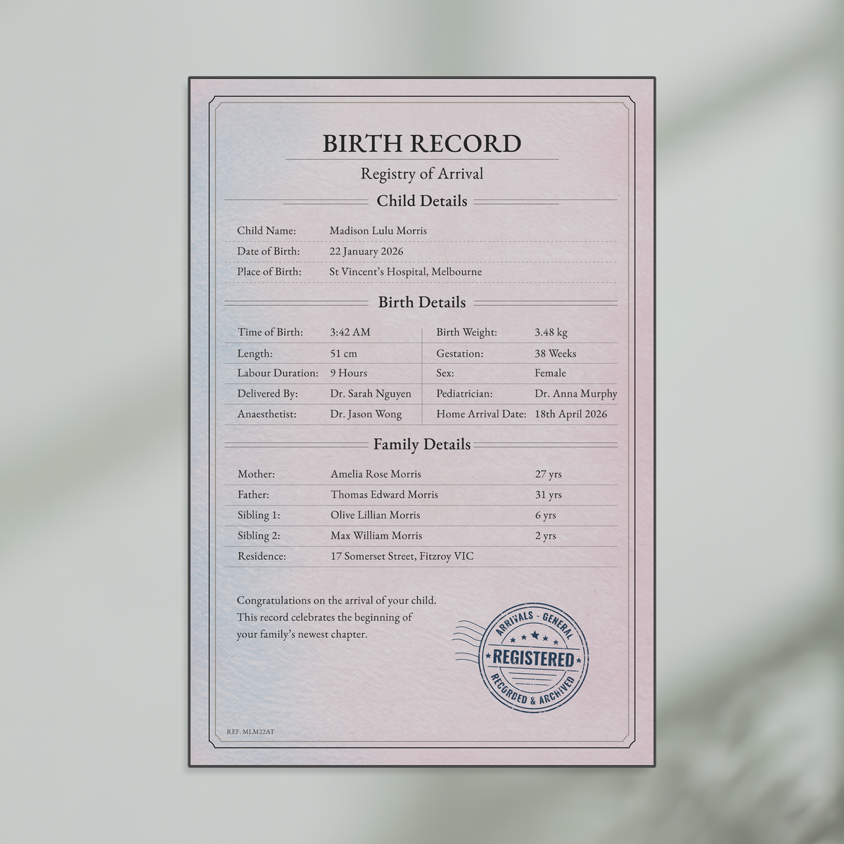 Kids - Birth Record